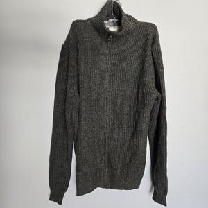 Weatherproof Garment Co Men's Zip Up Cardigan, Olive-gray,p Size Large.